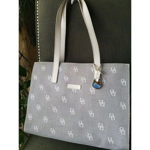 Dooney & Bourke Vintage East West Grey Tote Bag vgc shoulder bag